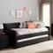 Baxton Studio Barnstorm Black Faux Leather Upholstered Daybed with Trundle Bed 131-7302 - alternate 4